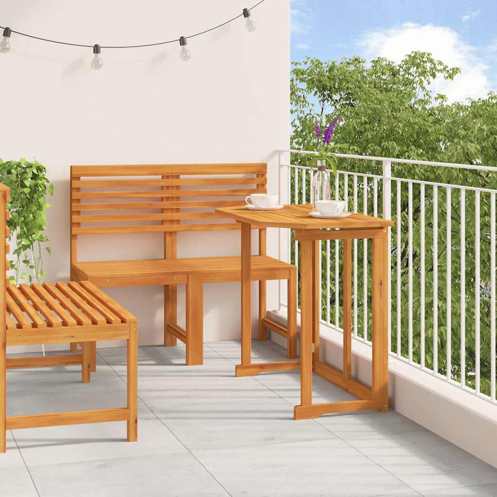 4-teiliges Garten-Esszimmer-Set aus solidem Akazienholz